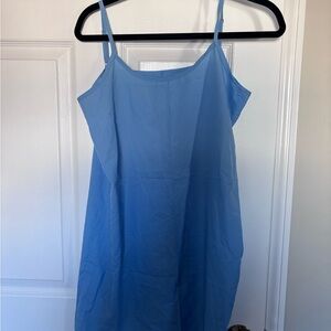 Light Blue Spaghetti Strap Slip Dress